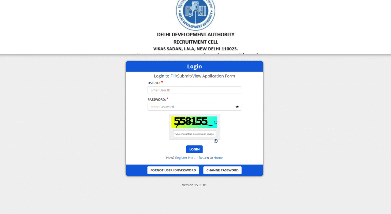 DDA Recruitment 2025: दिल्ली विकास प्राधिकरण में निकली बंपर भर्ती! 1732 पदों 7 dda official website candidate login window