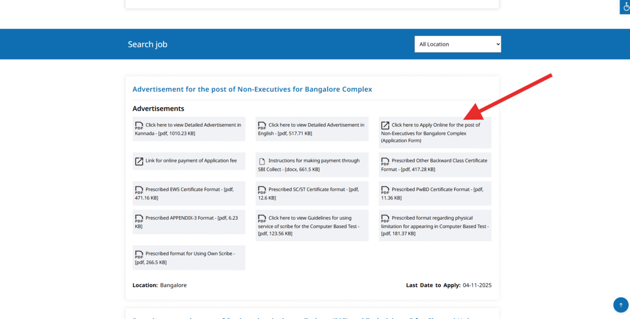 BEL Non-Executive Recruitment 2025: Apply Online for 162 Posts | BEL Bengaluru Vacancy Details, Eligibility, Salary, Last Date 3 BEL Official Website job section Screenshot