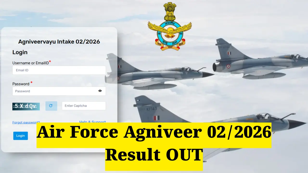 Air Force Agniveer 02/2026 Result OUT: इंडियन एयरफोर्स ने जारी किया अग्निवीर रिजल्ट 2025, यहां देखें डायरेक्ट लिंक और पूरी प्रक्रिया 1 Air Force Agniveer 02/2026 Result OUT