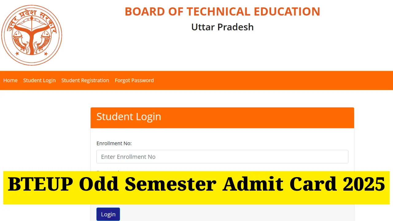 OUT - BTEUP Odd Semester Admit Card 2025: bteup.ac.in से डाउनलोड करें यूपीबीटीई हॉल टिकट 1 BTEUP Odd Semester Admit Card 2025
