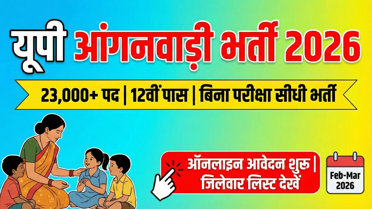 UP Anganwadi Bharti 2026: 12वीं पास के लिए बंपर भर्ती, District-Wise लिस्ट और आवेदन लिंक – ExamDwarPlus 1 UP Anganwadi Bharti apply now direct link