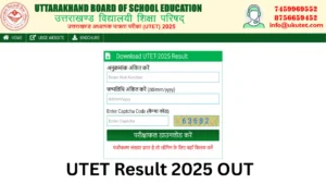 UTET Result 2025 OUT