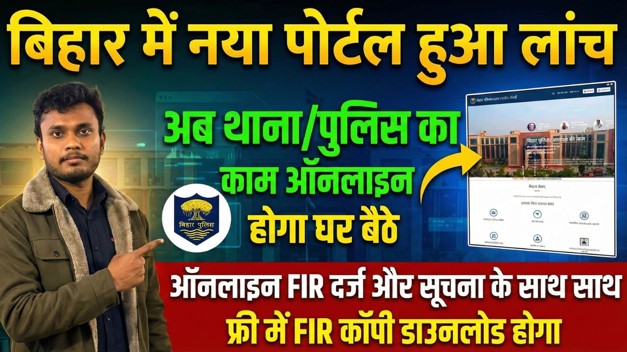 Bihar Police New Online FIR Portal : बिहार में नया पोर्टल शुरू, अब FIR ऑनलाइन दर्ज करने की सुविधा घर बैठे उपलब्ध 1 Bihar Police New Online FIR Portal