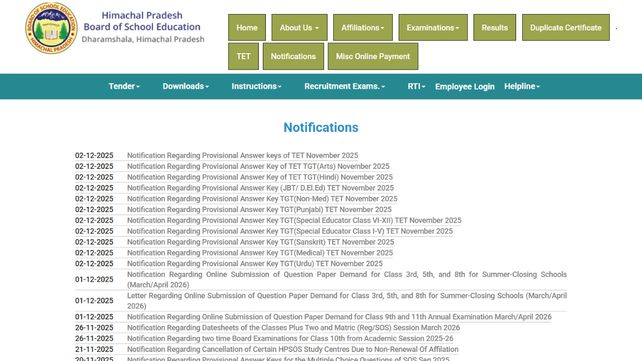 HP TET Answer Key 2025 Out @hpbose.org, Response Sheet PDF 1 HP TET Answer Key 2025 Out @hpbose.org, Response Sheet PDF