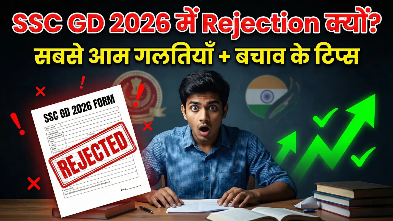 SSC GD 2026 में Rejection से कैसे बचें? सबसे आम गलतियां और उनके समाधान 1 SSC GD 2026 में Rejection से कैसे बचें? सबसे आम गलतियां और उनके समाधान