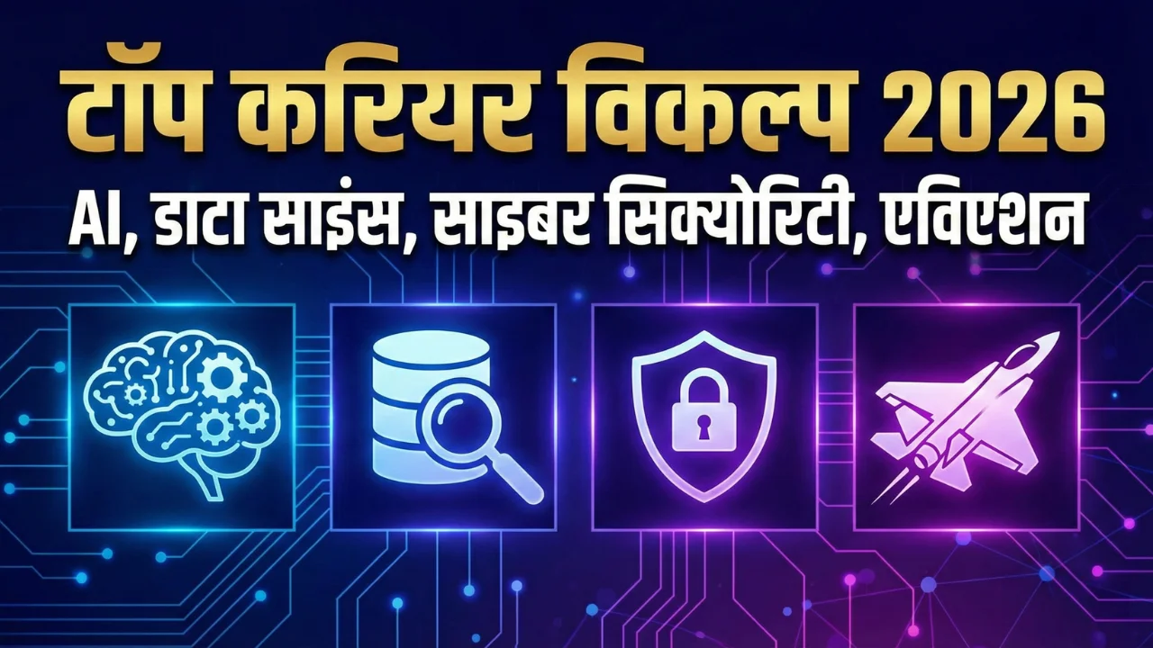 Top Emerging Career Options in India 2026: AI, Data Science, Cyber Security और Aviation (गाइड)