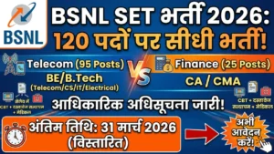 BSNL Senior Executive Trainee Recruitment 2026 – 120 पदों पर ऑनलाइन आवेदन, योग्यता, आयु सीमा और पूरी प्रक्रिया 2 BSNL Senior Executive Trainee Recruitment 2026