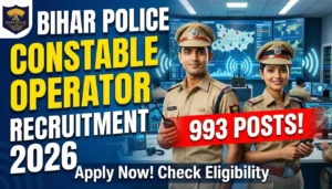 Bihar Police Constable Operator Recruitment 2026 – 993 पदों के लिए ऑनलाइन आवेदन शुरू, पूरी पात्रता, चयन प्रक्रिया और आवेदन मार्गदर्शन 4 Bihar Police Constable Operator Recruitment 2026